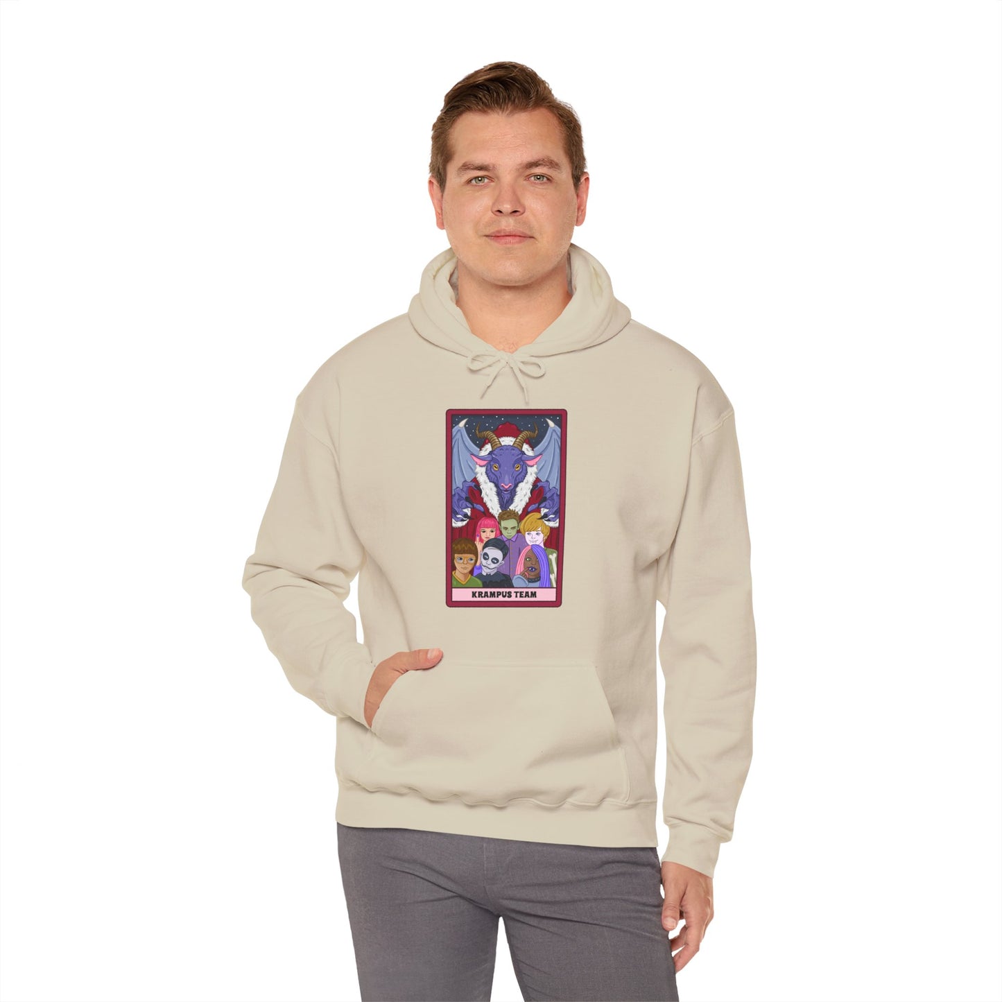 Krampus Team: Spooky Holiday Tarot Hoodie