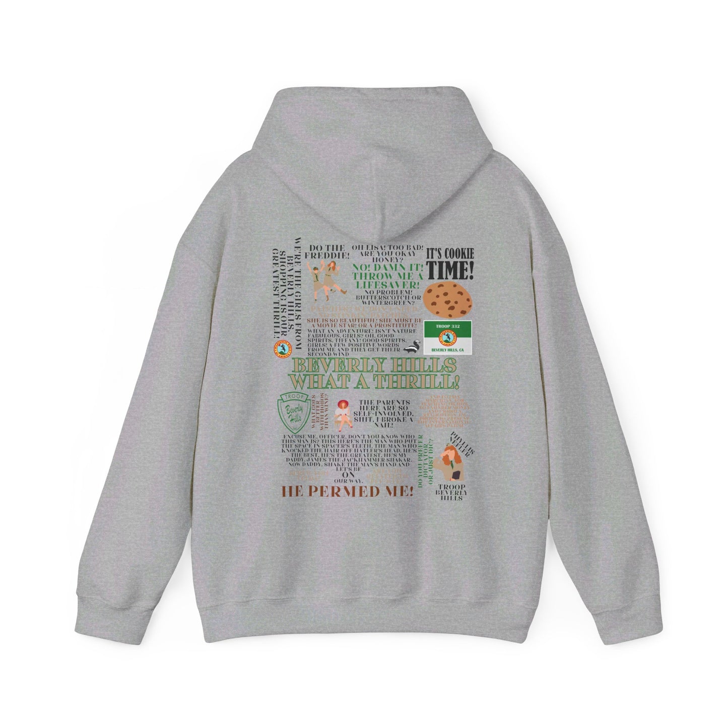 Troop Beverly Hills Quote Hoodie - No Stinking Patches