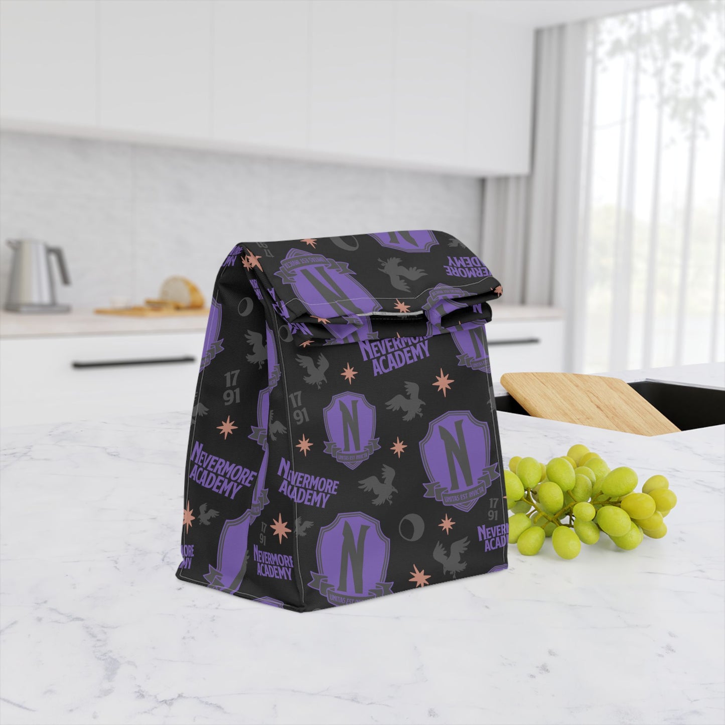 Nevermore Academy Polyester Lunch Bag - Black