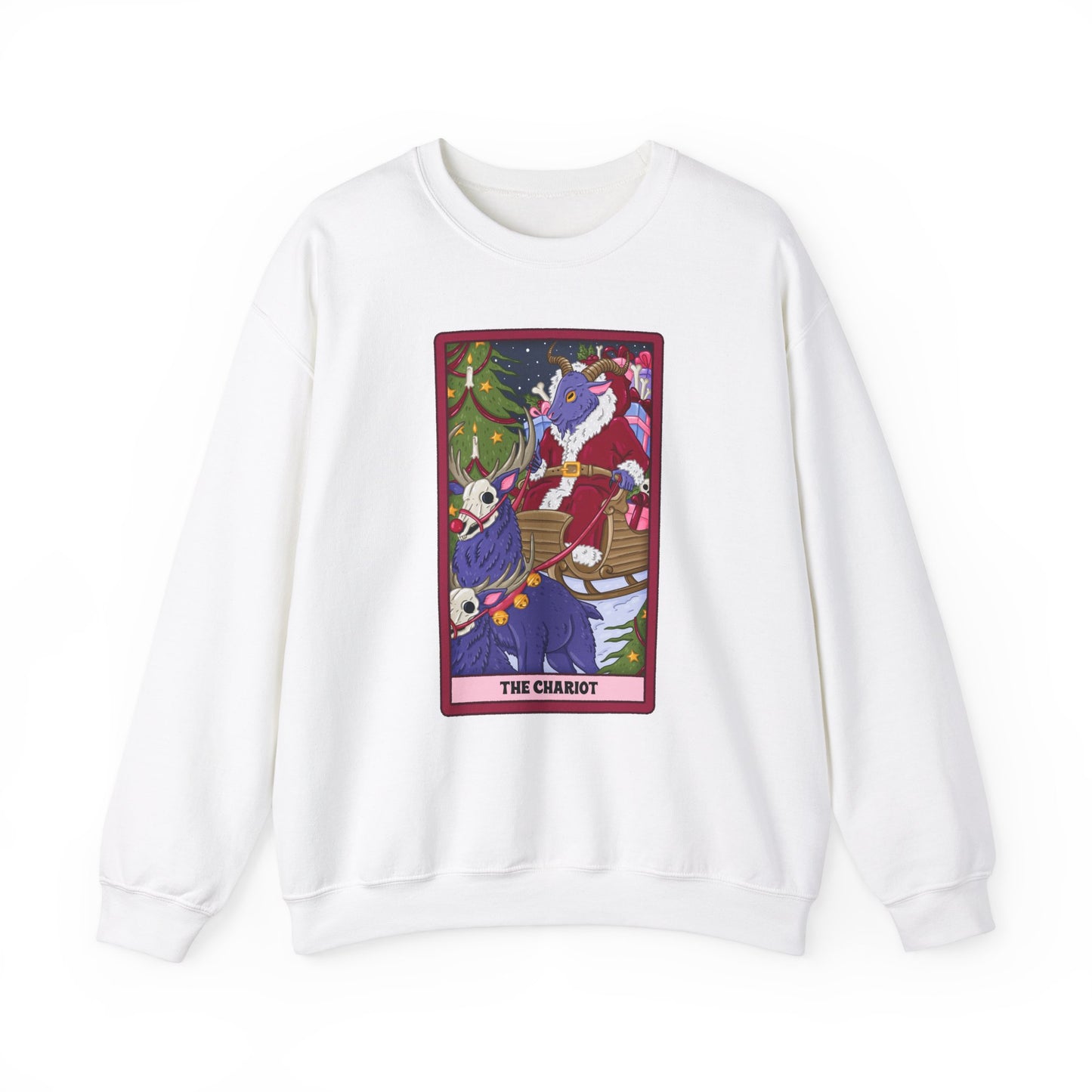 Dark Holiday Chariot: Krampus Tarot Pullover