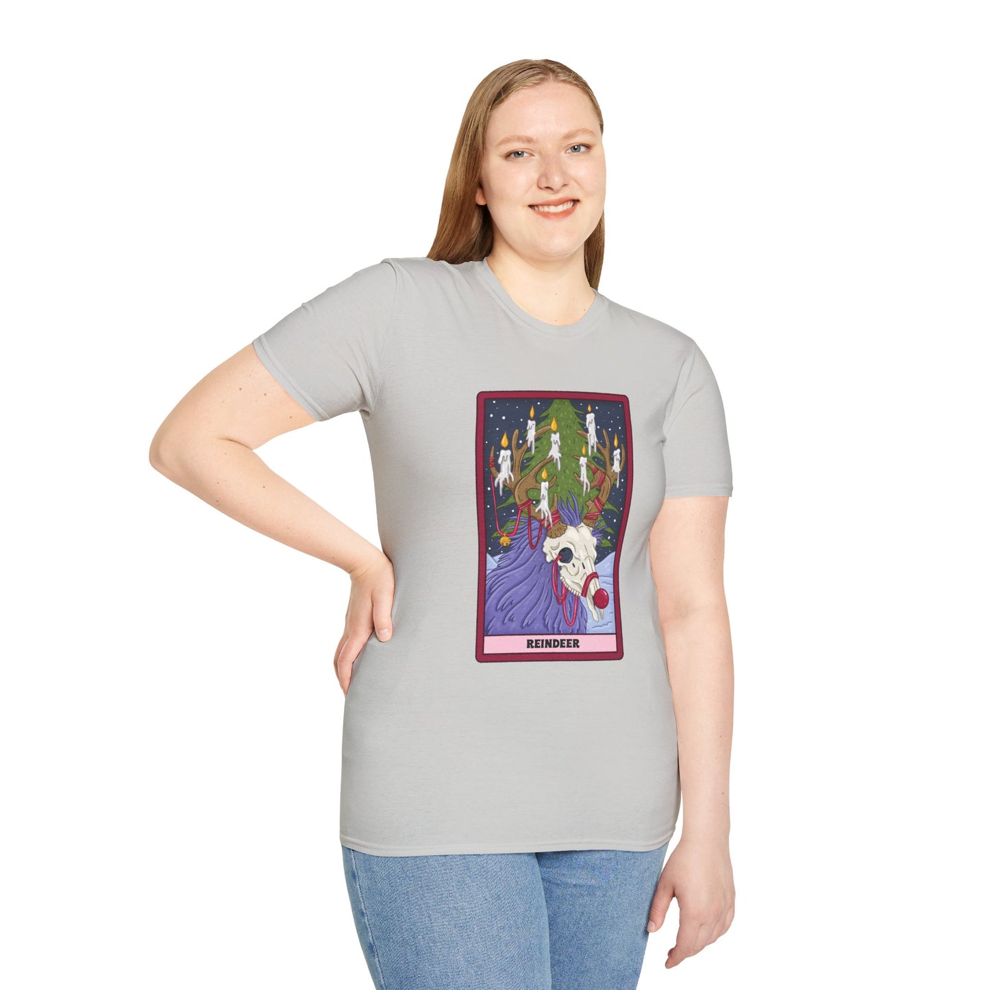 Haunted Reindeer: Gothic Holiday Tarot Tee