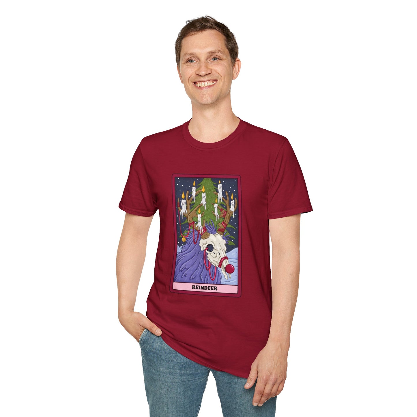 Haunted Reindeer: Gothic Holiday Tarot Tee