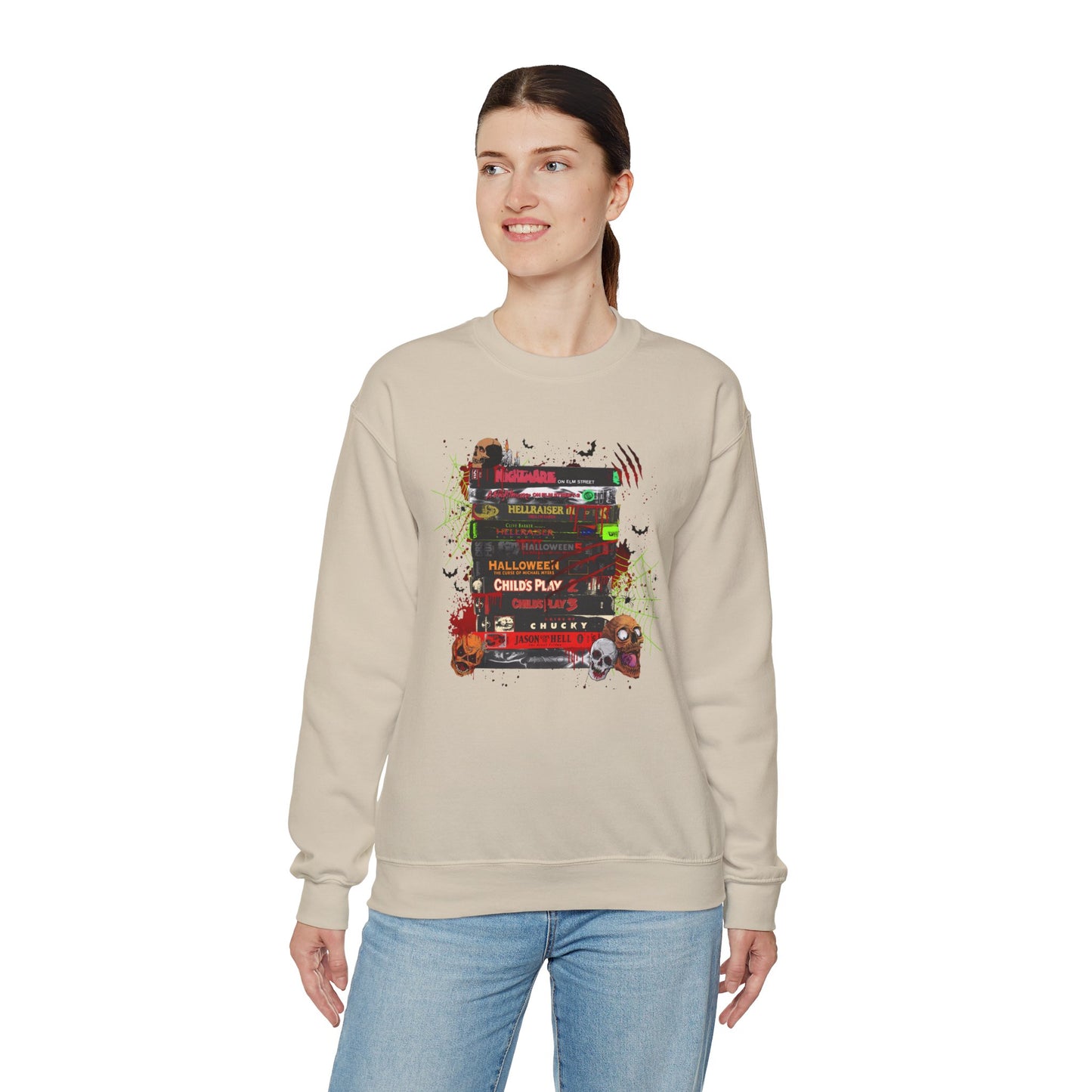 Icons of Horror Movie Stack Pullover