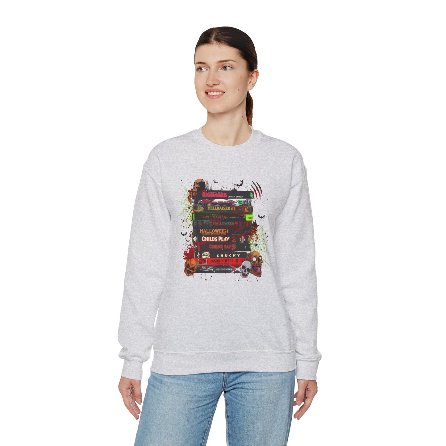 Icons of Horror Movie Stack Pullover