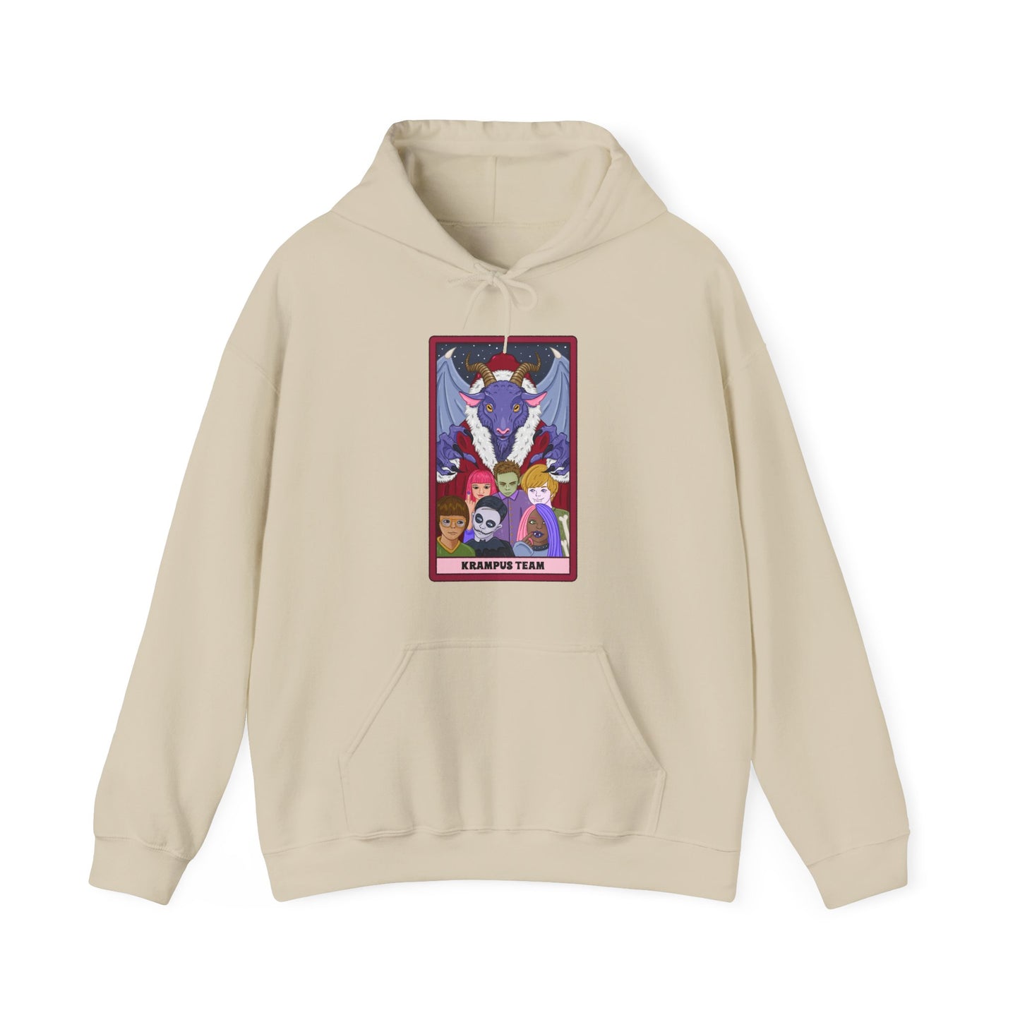 Krampus Team: Spooky Holiday Tarot Hoodie