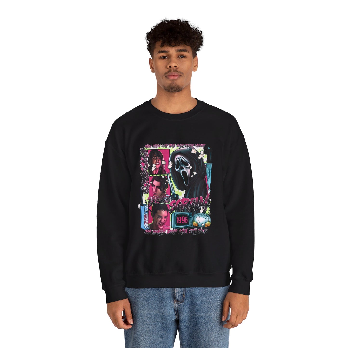 Neon Nightmare Scream Pullover