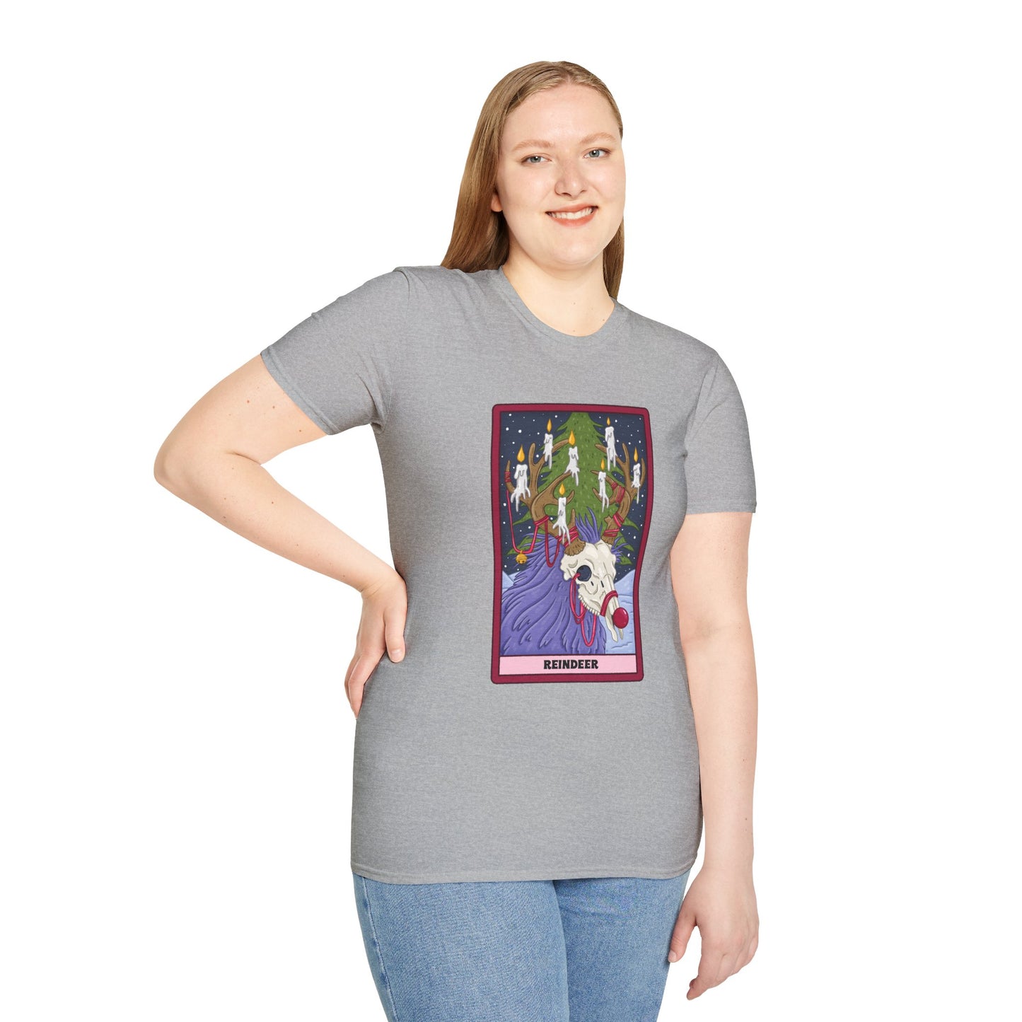 Haunted Reindeer: Gothic Holiday Tarot Tee