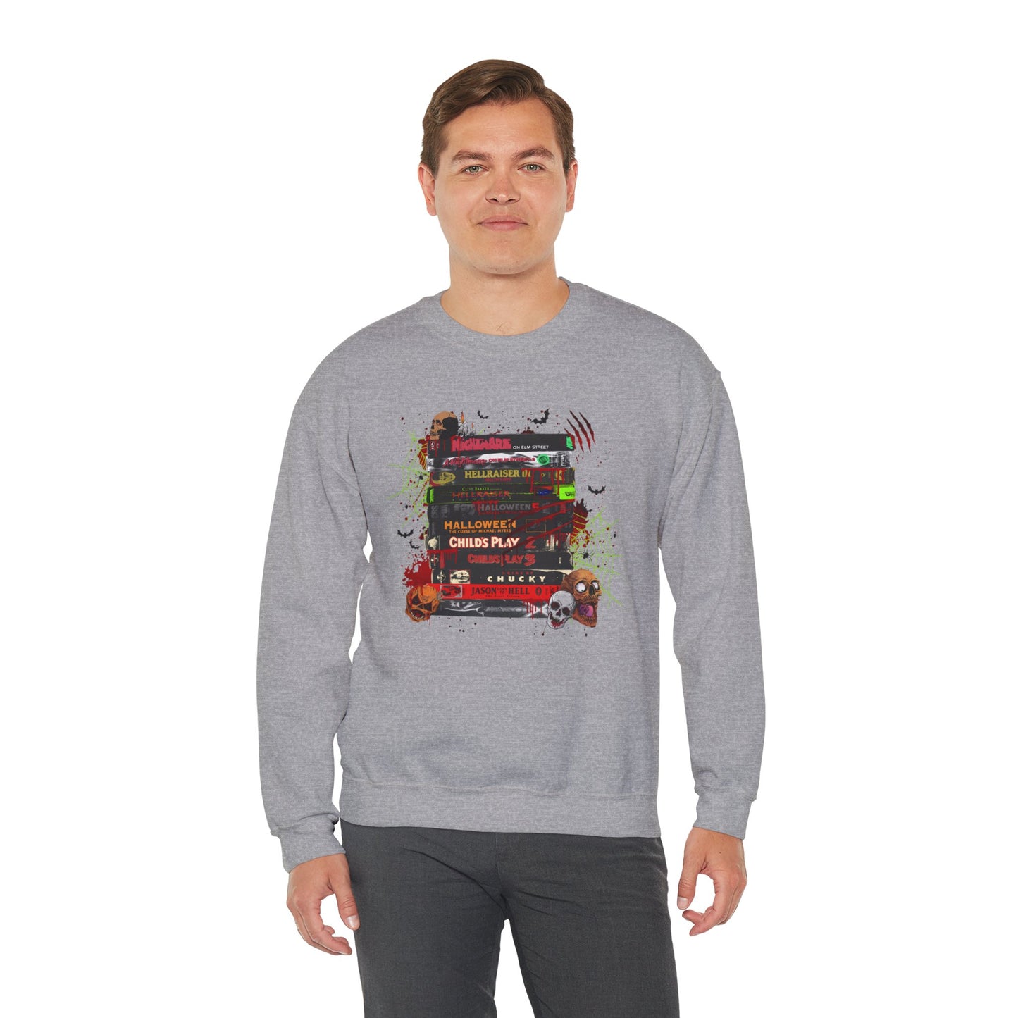 Icons of Horror Movie Stack Pullover