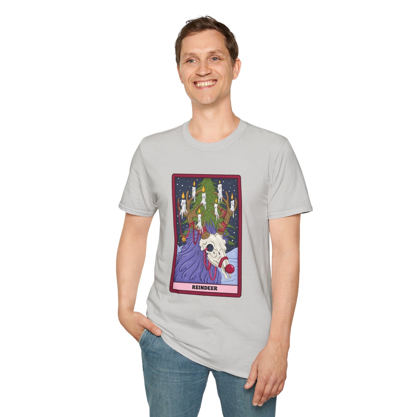 Haunted Reindeer: Gothic Holiday Tarot Tee