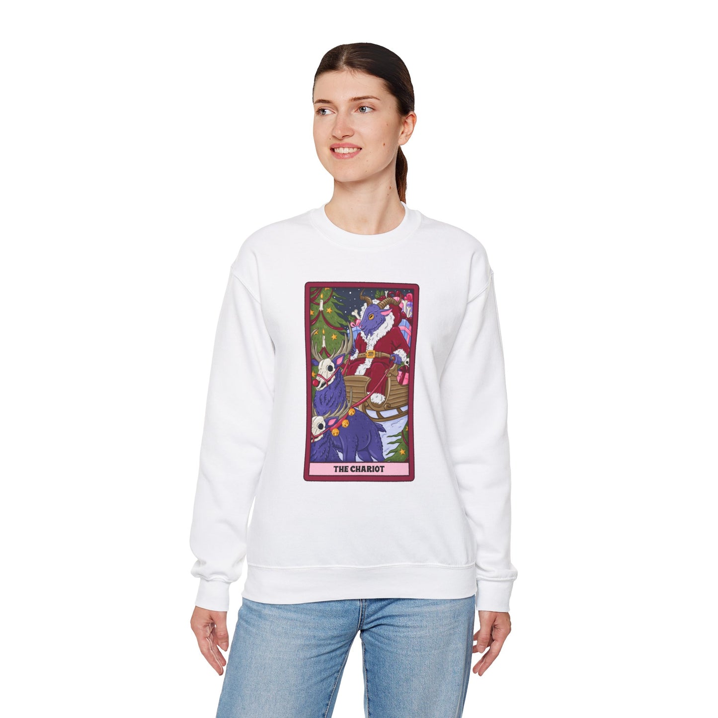 Dark Holiday Chariot: Krampus Tarot Pullover