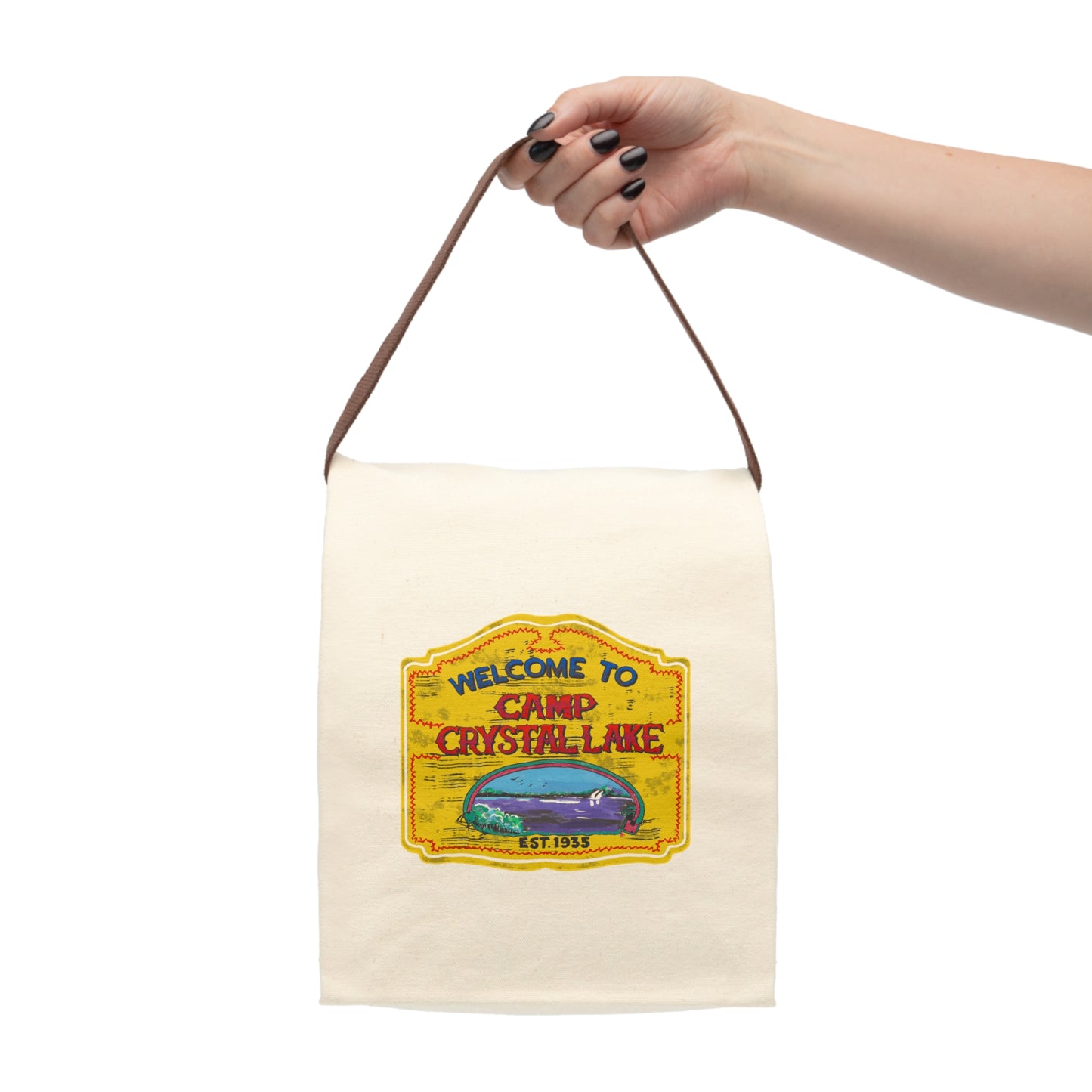 Camp Crystal Lake Canvas Lunch Bag With Strap