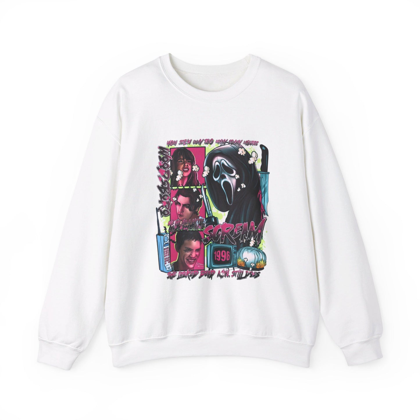 Neon Nightmare Scream Pullover