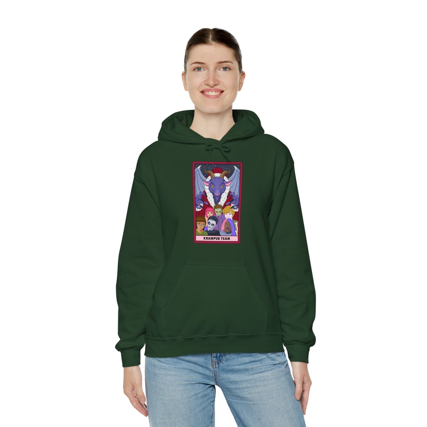 Krampus Team: Spooky Holiday Tarot Hoodie