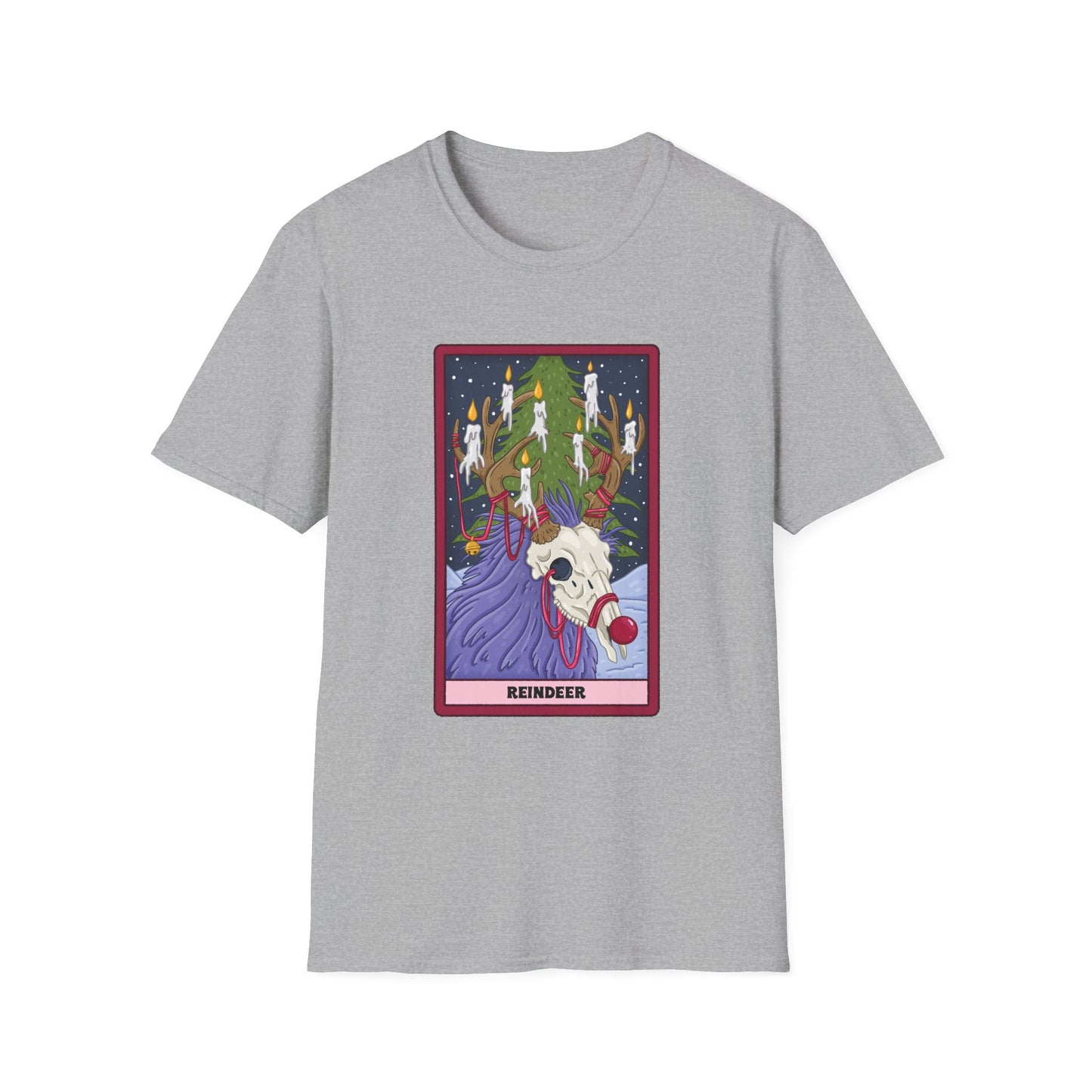 Haunted Reindeer: Gothic Holiday Tarot Tee