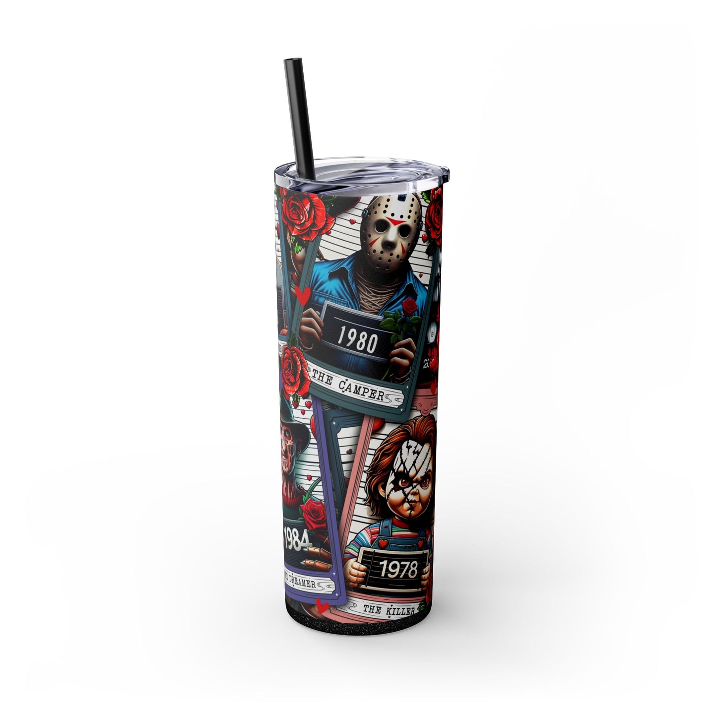 Slasher Lineup Tumbler – Horror Mugshots Edition