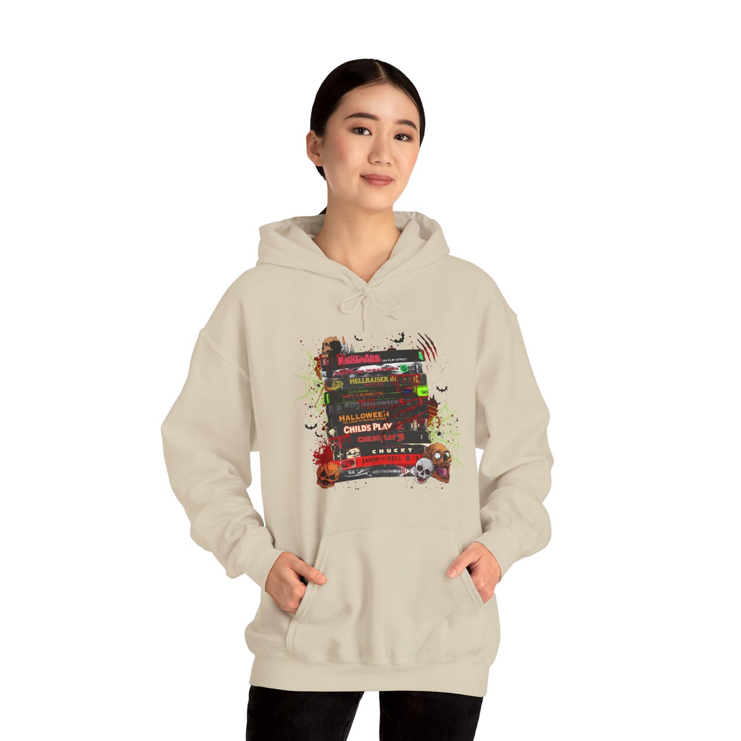 Icons of Horror Movie Stack Hoodie