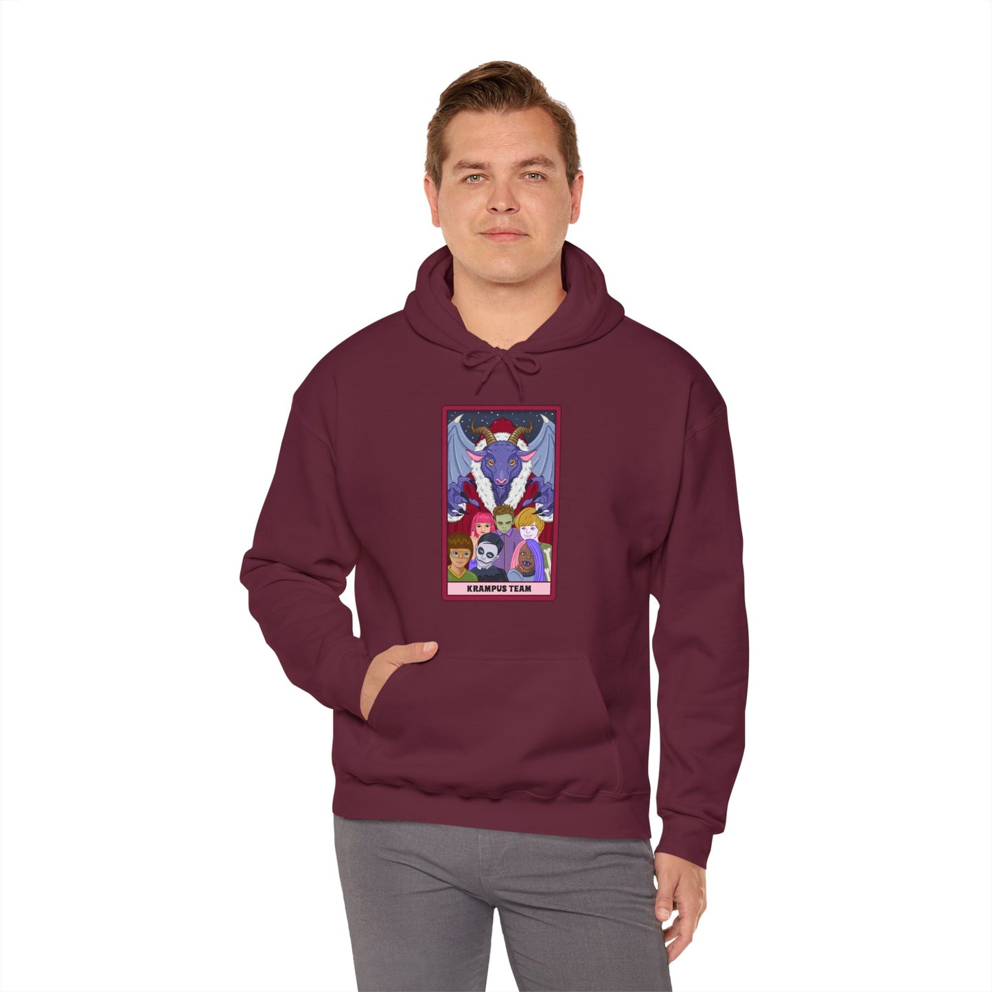 Krampus Team: Spooky Holiday Tarot Hoodie