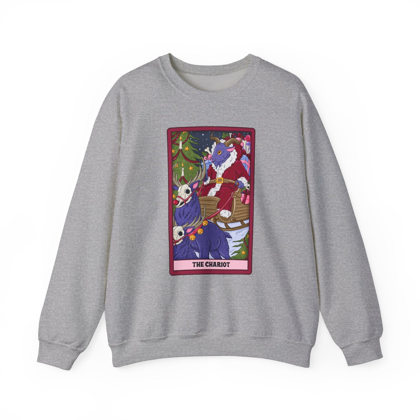 Dark Holiday Chariot: Krampus Tarot Pullover