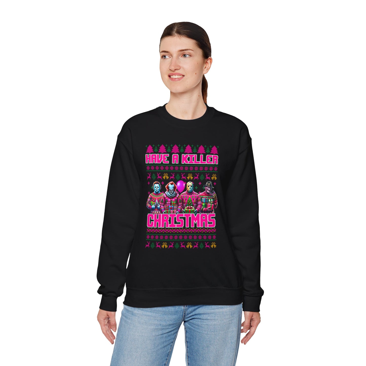 Psycho Pink Christmas Pullover