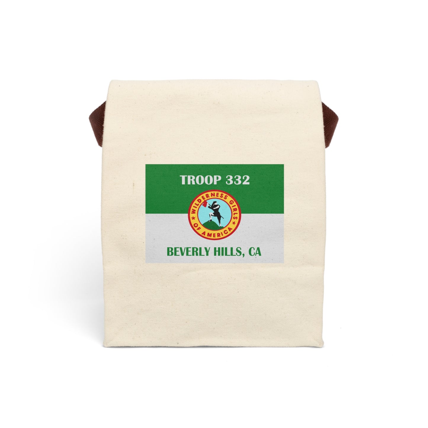 Troop Beverly Hills Flag Canvas Lunch Bag With Strap