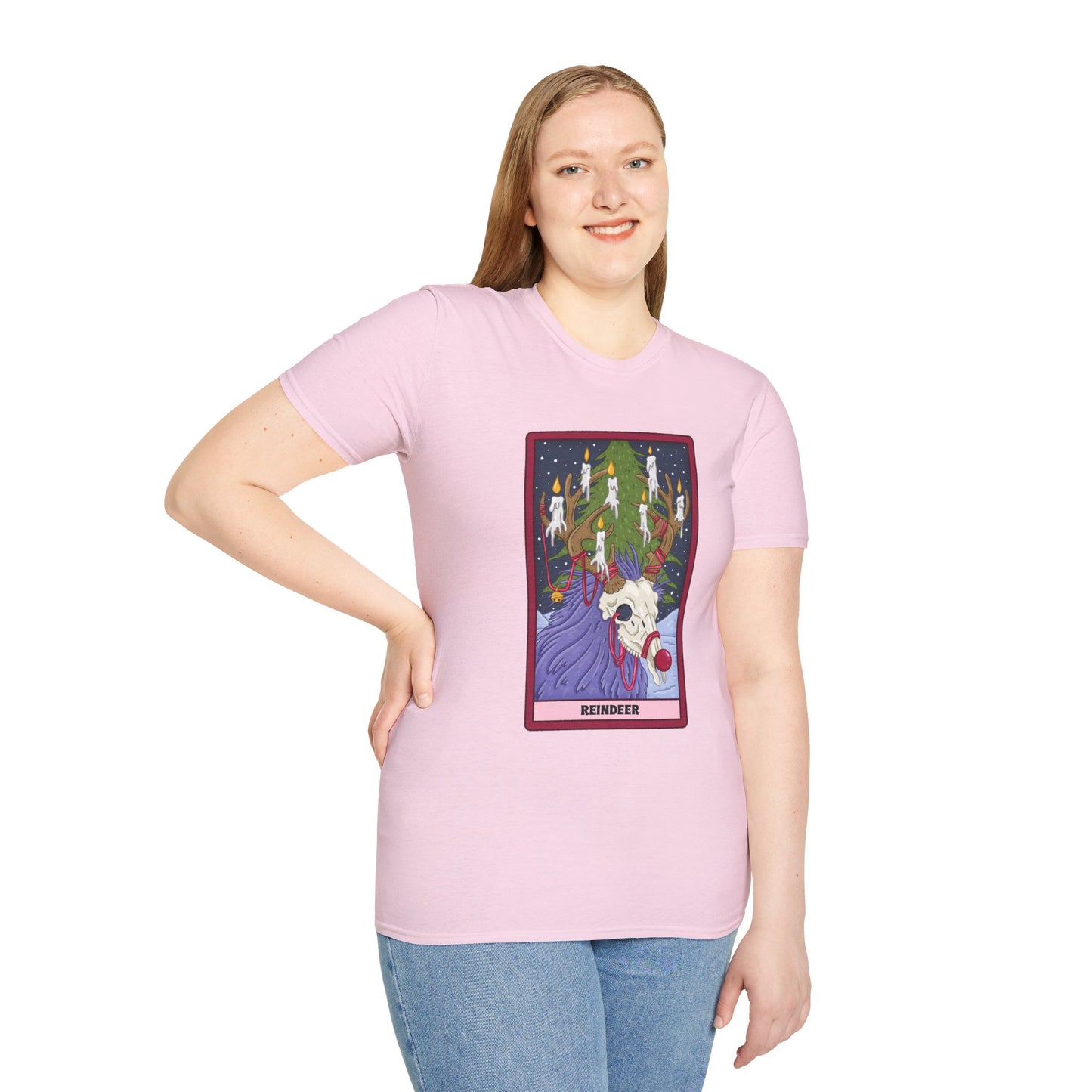 Haunted Reindeer: Gothic Holiday Tarot Tee