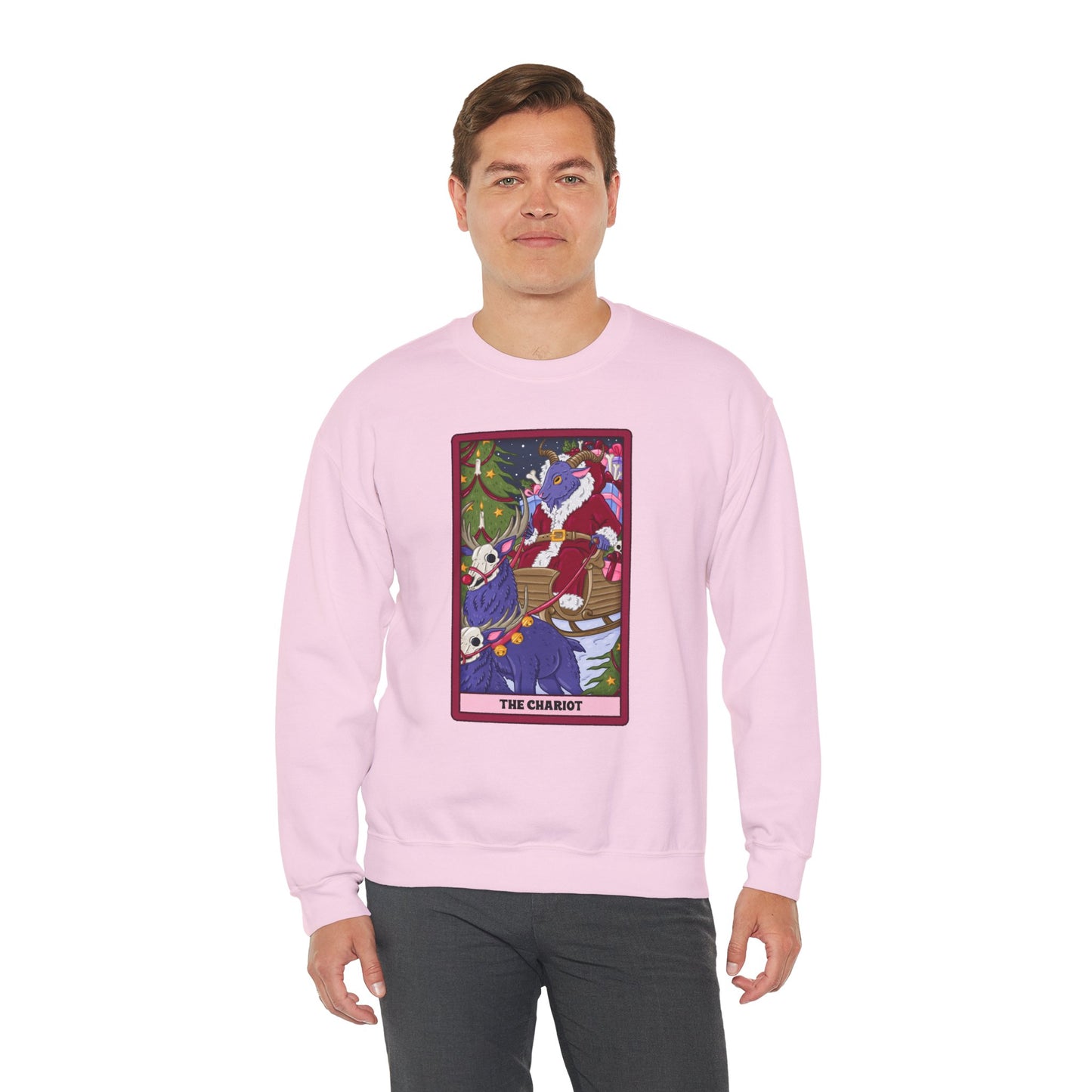 Dark Holiday Chariot: Krampus Tarot Pullover