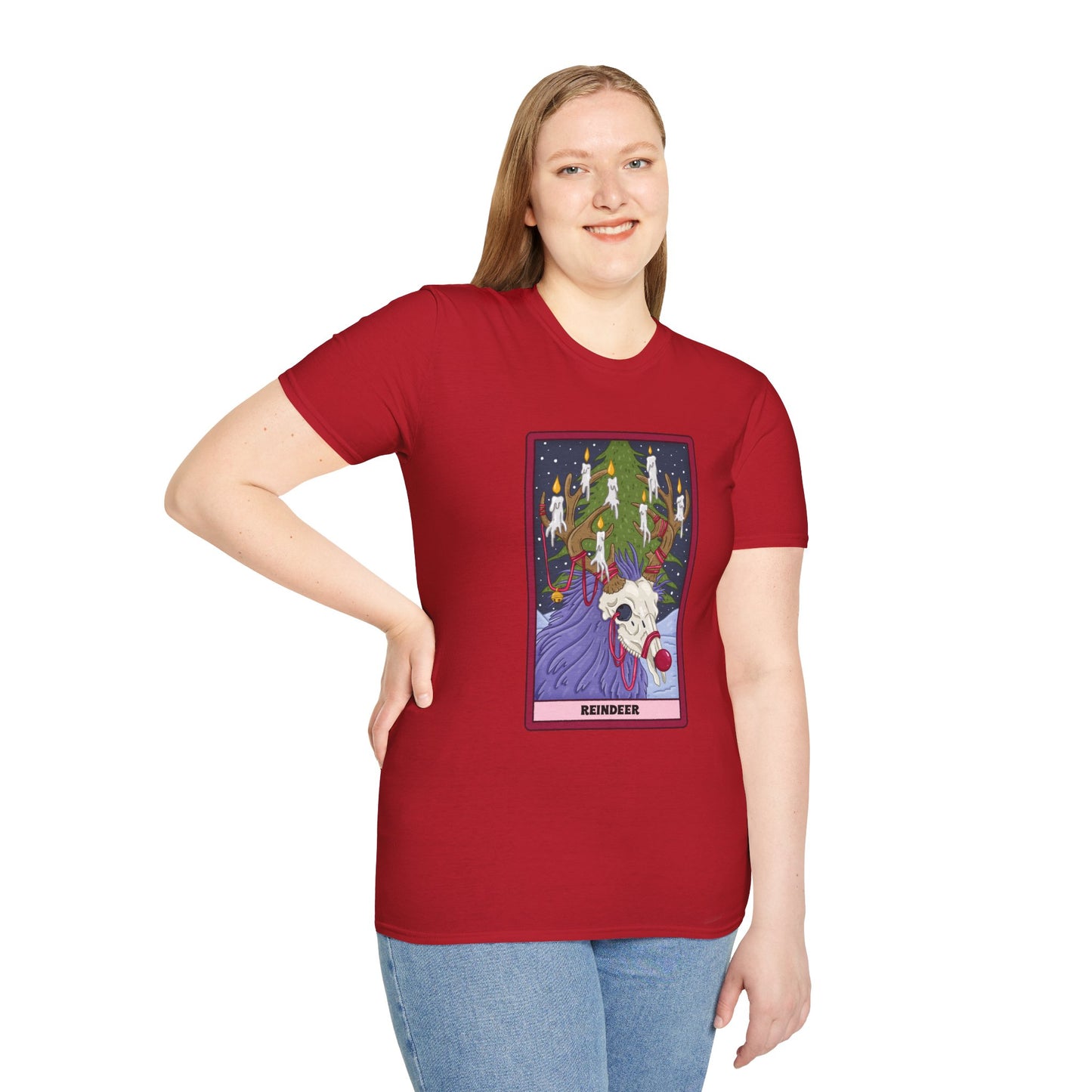 Haunted Reindeer: Gothic Holiday Tarot Tee