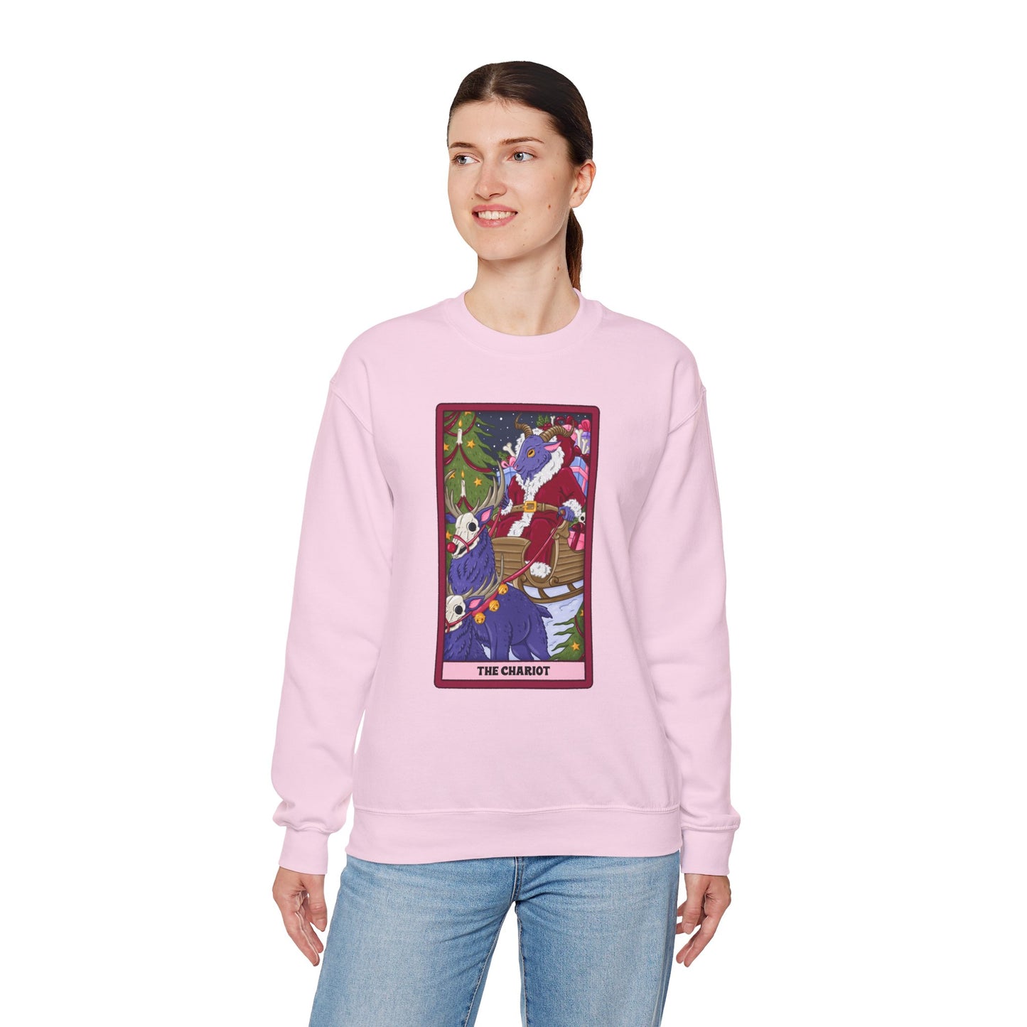 Dark Holiday Chariot: Krampus Tarot Pullover