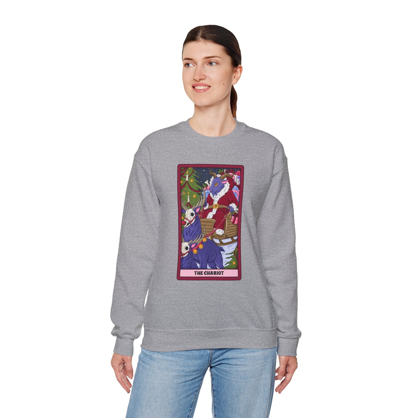 Dark Holiday Chariot: Krampus Tarot Pullover