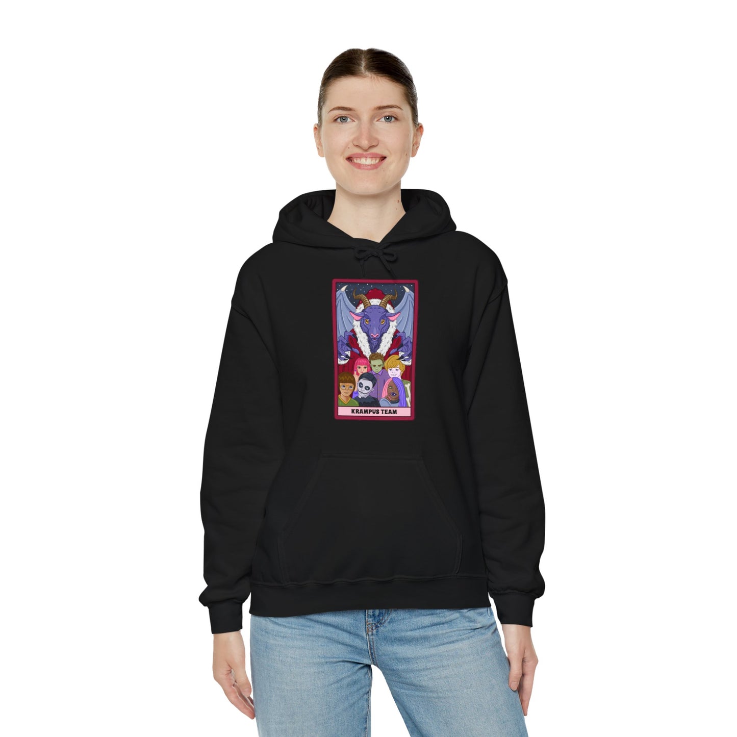 Krampus Team: Spooky Holiday Tarot Hoodie