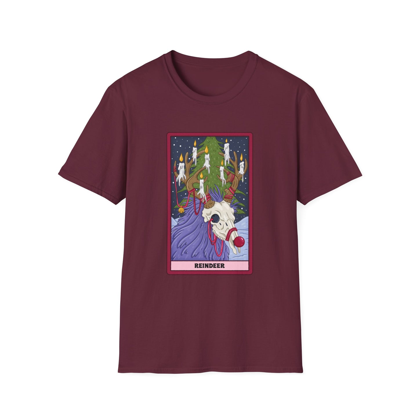 Haunted Reindeer: Gothic Holiday Tarot Tee