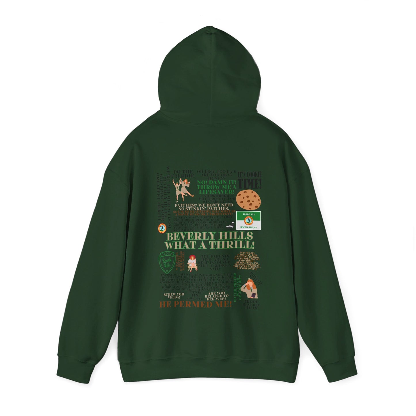 Troop Beverly Hills Quote Hoodie - No Stinking Patches