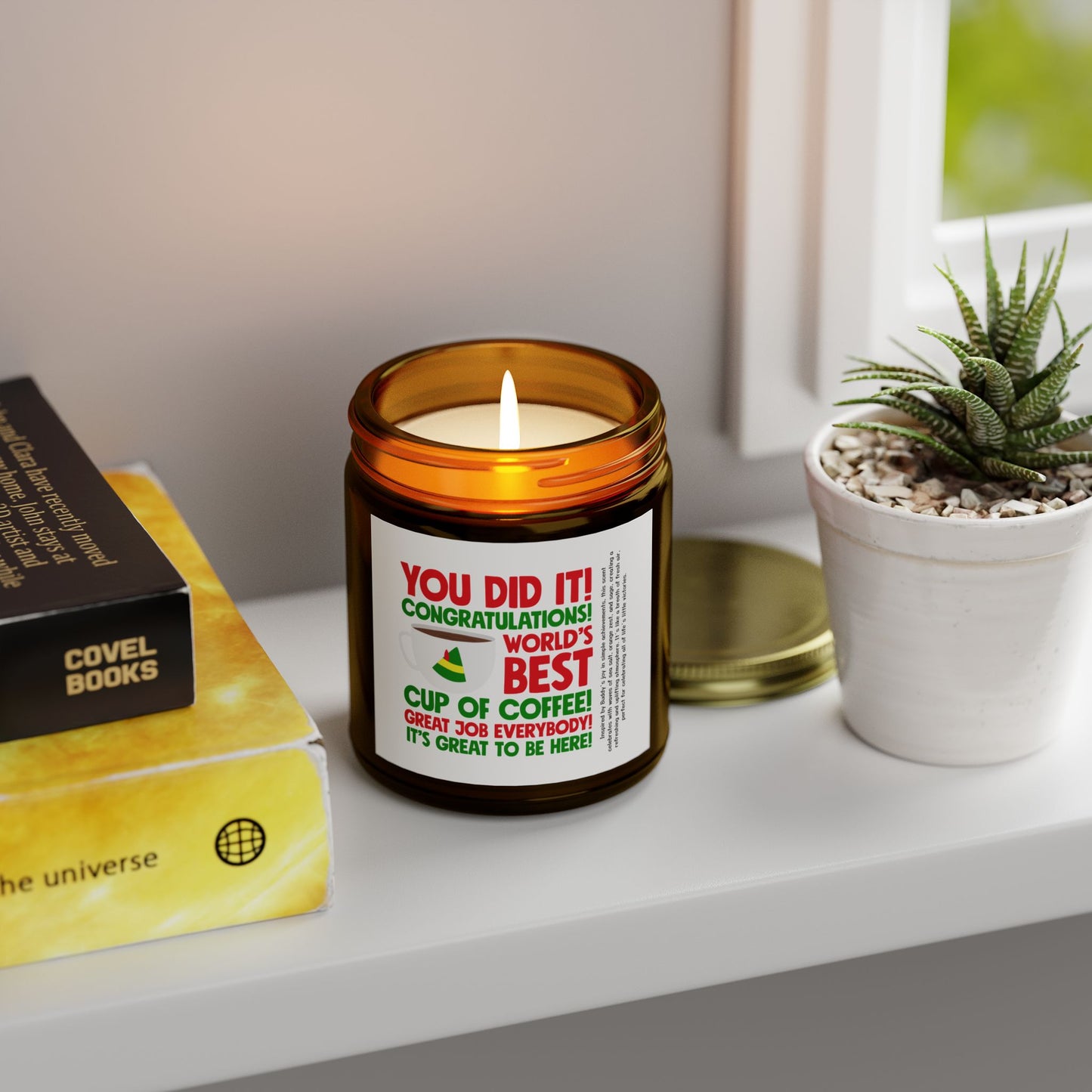 You Did It Scented Candle, Coconut Apricot Wax