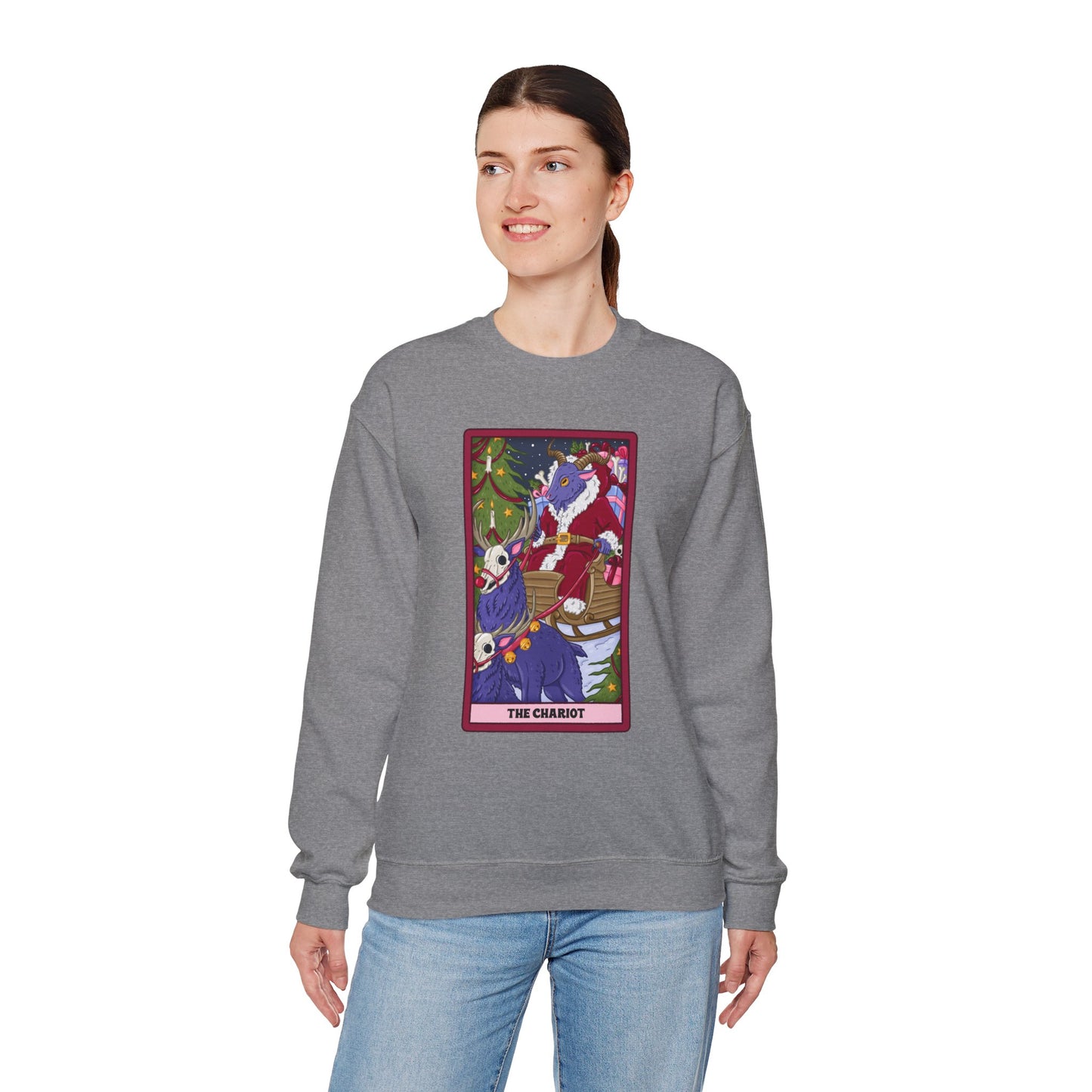 Dark Holiday Chariot: Krampus Tarot Pullover