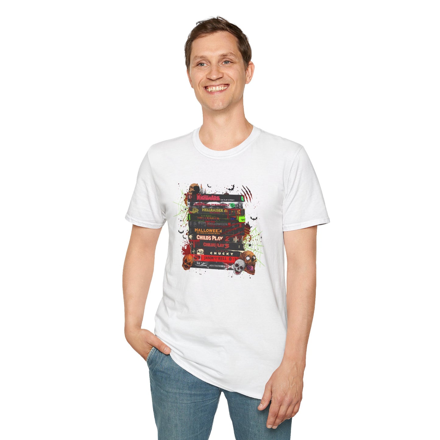 Icons of Horror Movie Stack Tee