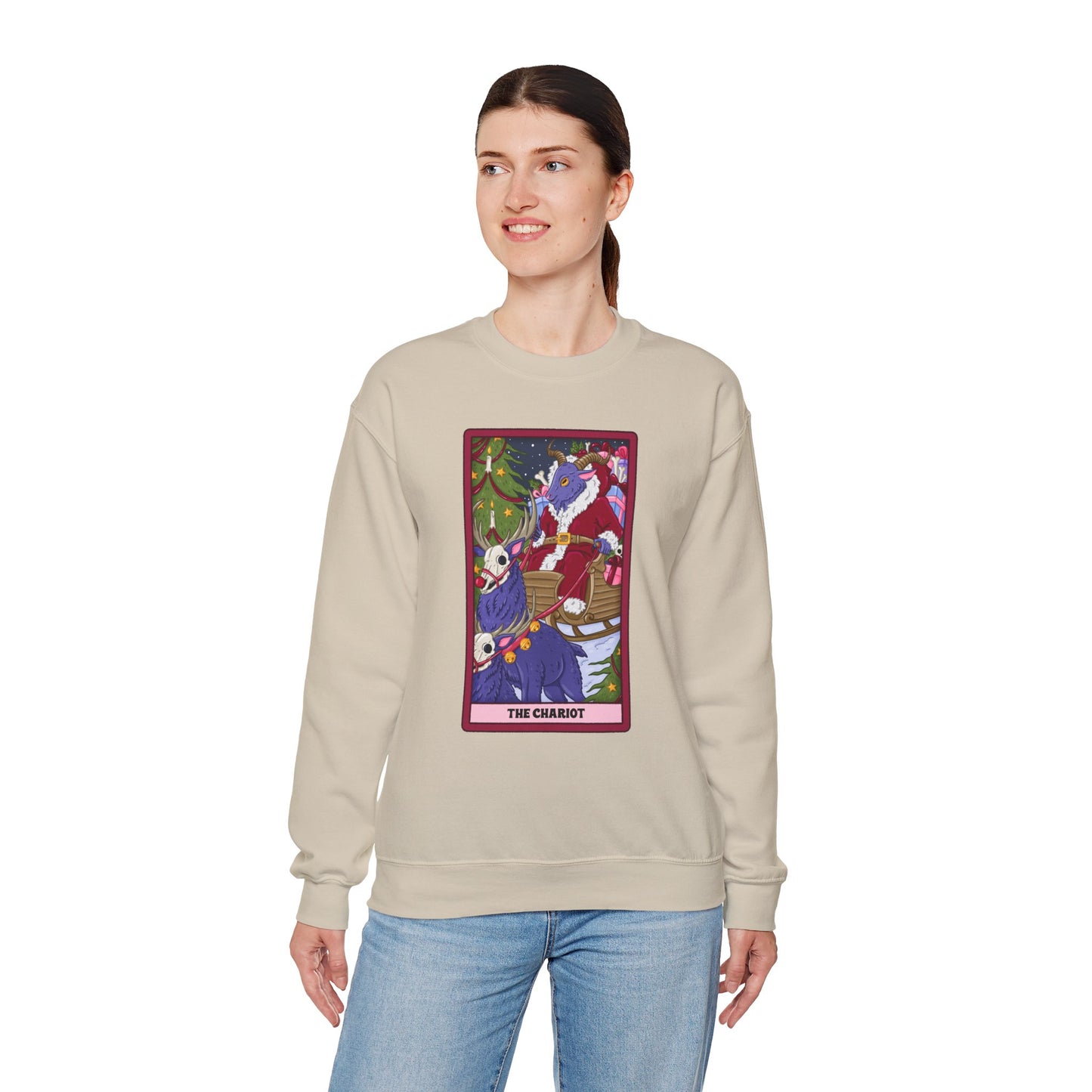 Dark Holiday Chariot: Krampus Tarot Pullover