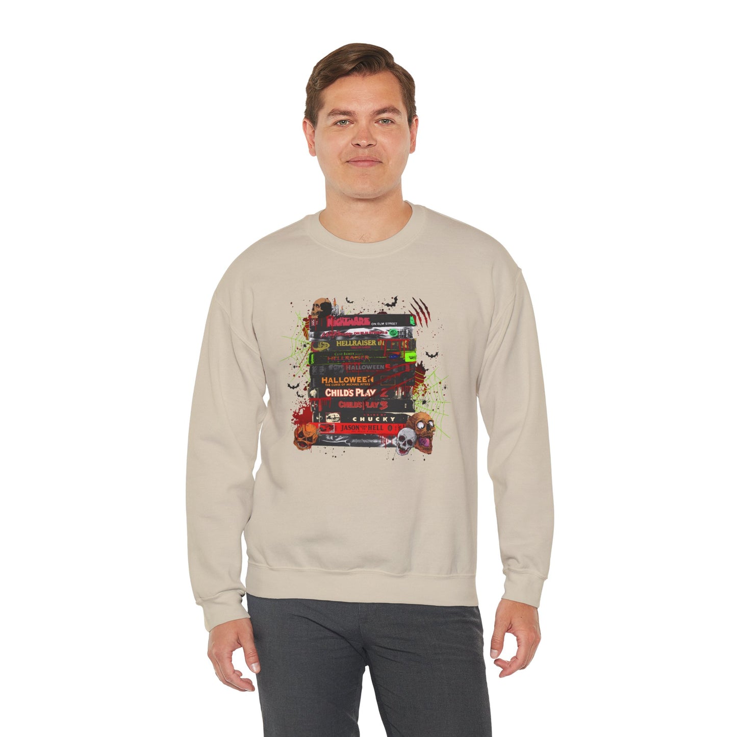 Icons of Horror Movie Stack Pullover