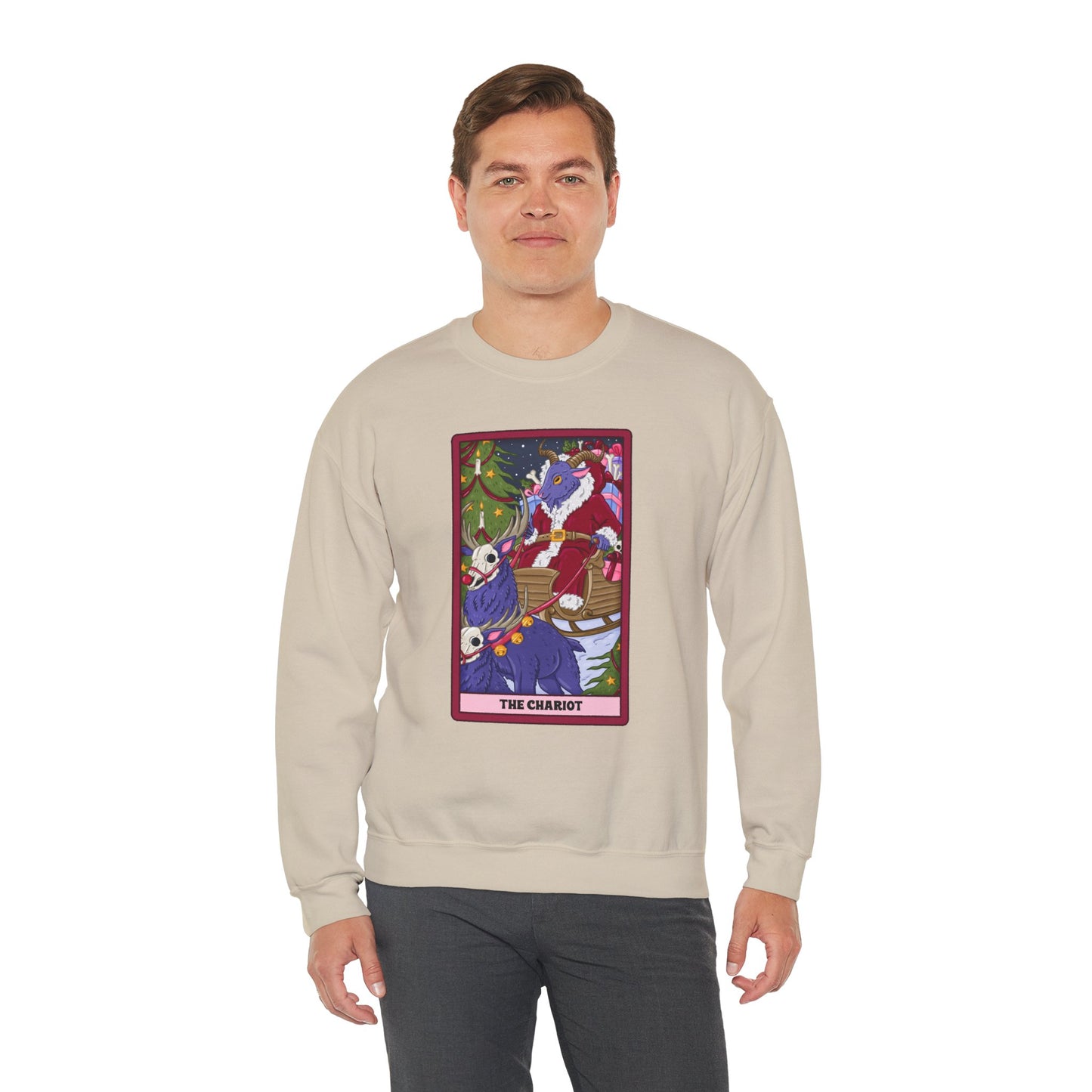 Dark Holiday Chariot: Krampus Tarot Pullover