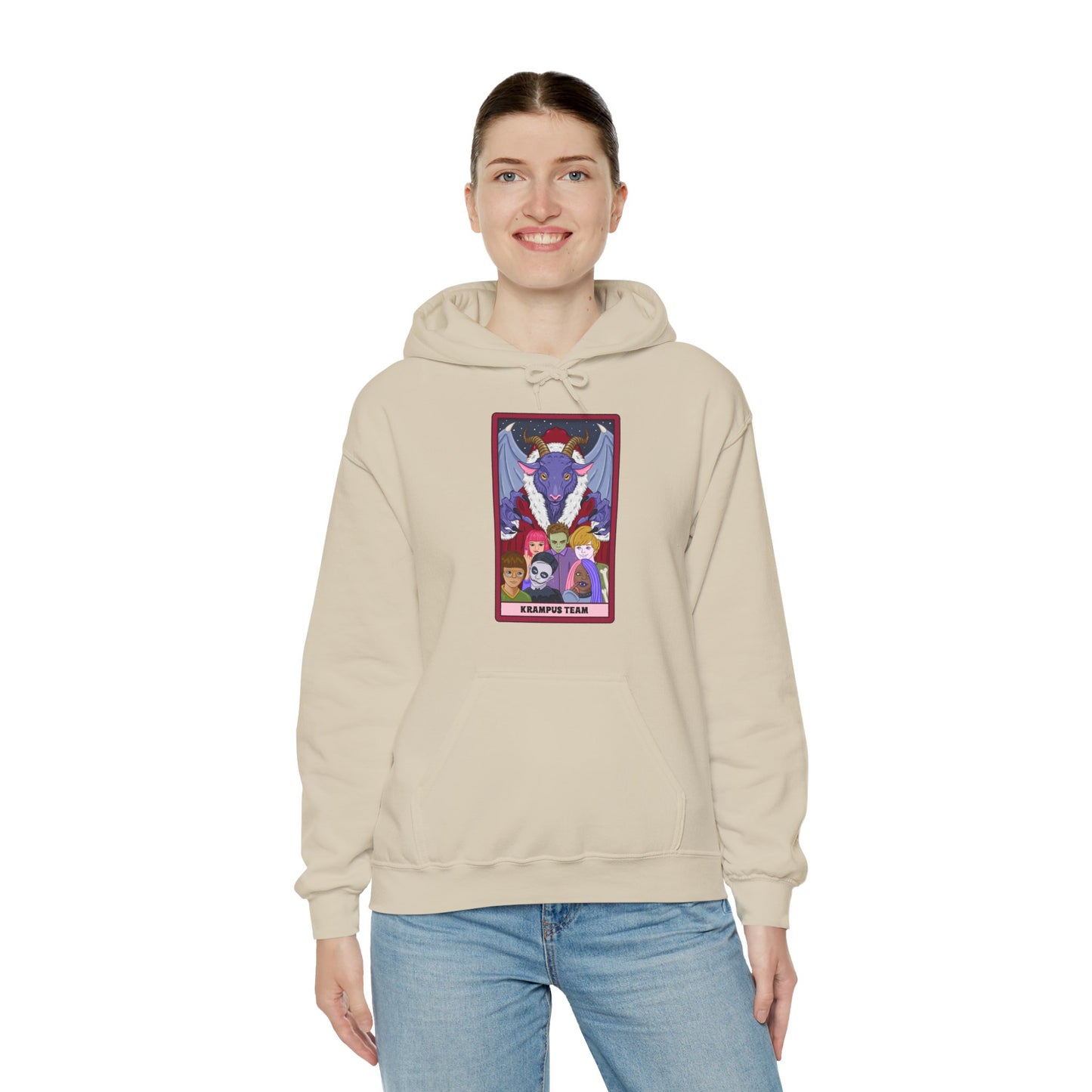 Krampus Team: Spooky Holiday Tarot Hoodie