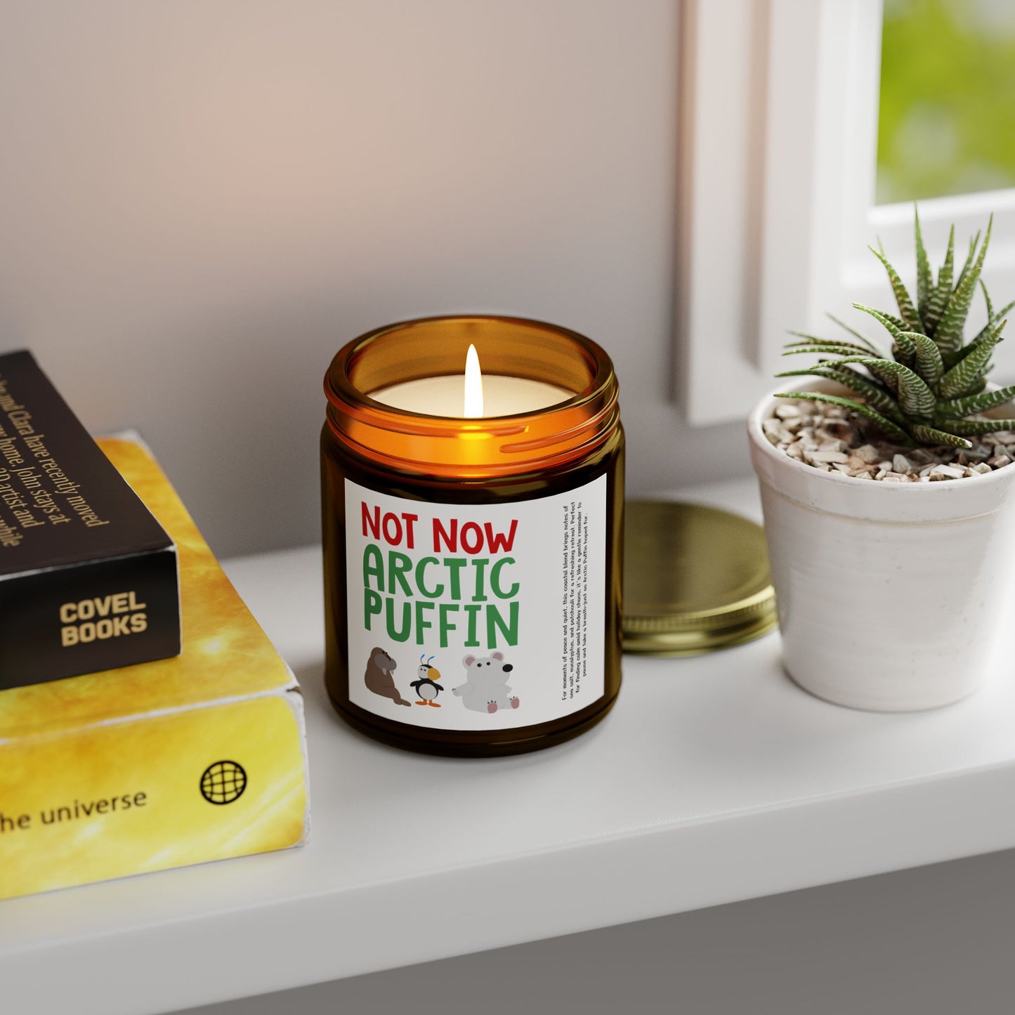 Artic Puffin Scented Candle, Coconut Apricot Wax