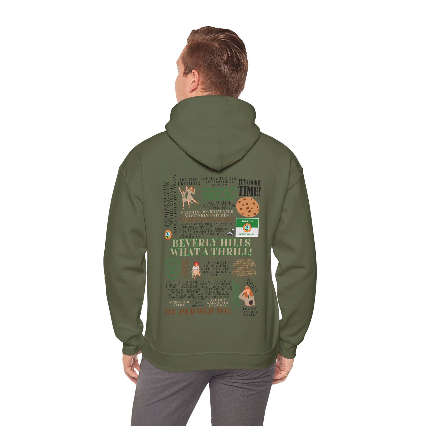 Troop Beverly Hills Quote Hoodie - No Stinking Patches