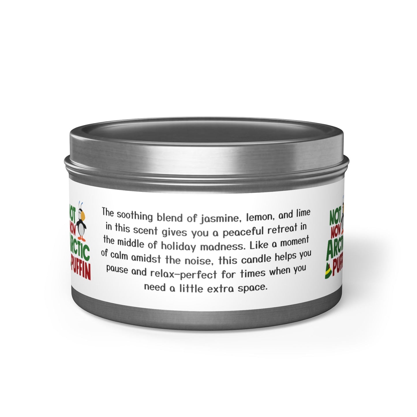 Artic Puffin Tin Candle