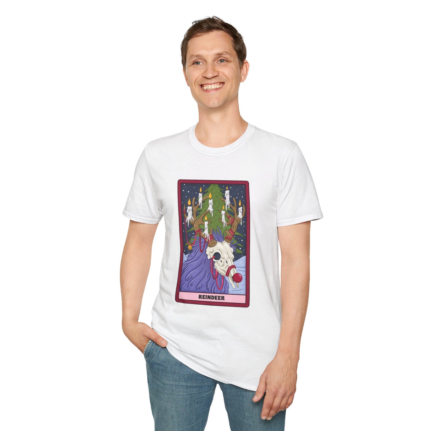 Haunted Reindeer: Gothic Holiday Tarot Tee