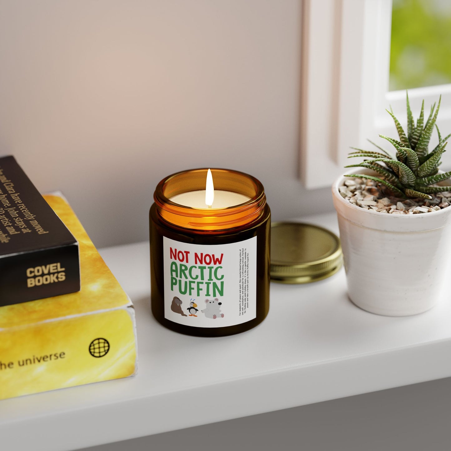 Artic Puffin Scented Candle, Coconut Apricot Wax