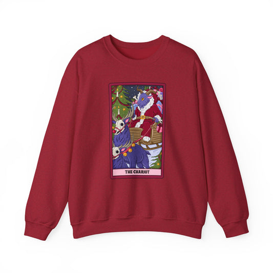 Dark Holiday Chariot: Krampus Tarot Pullover