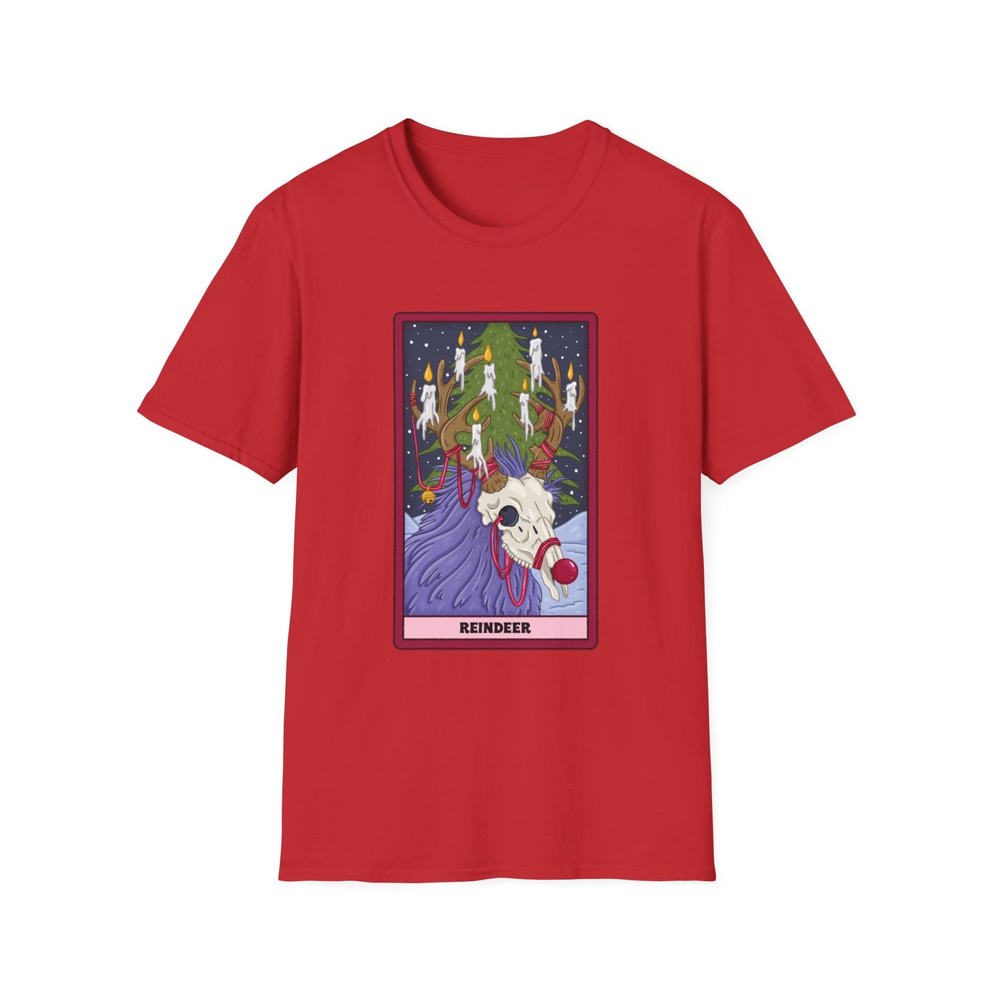 Haunted Reindeer: Gothic Holiday Tarot Tee