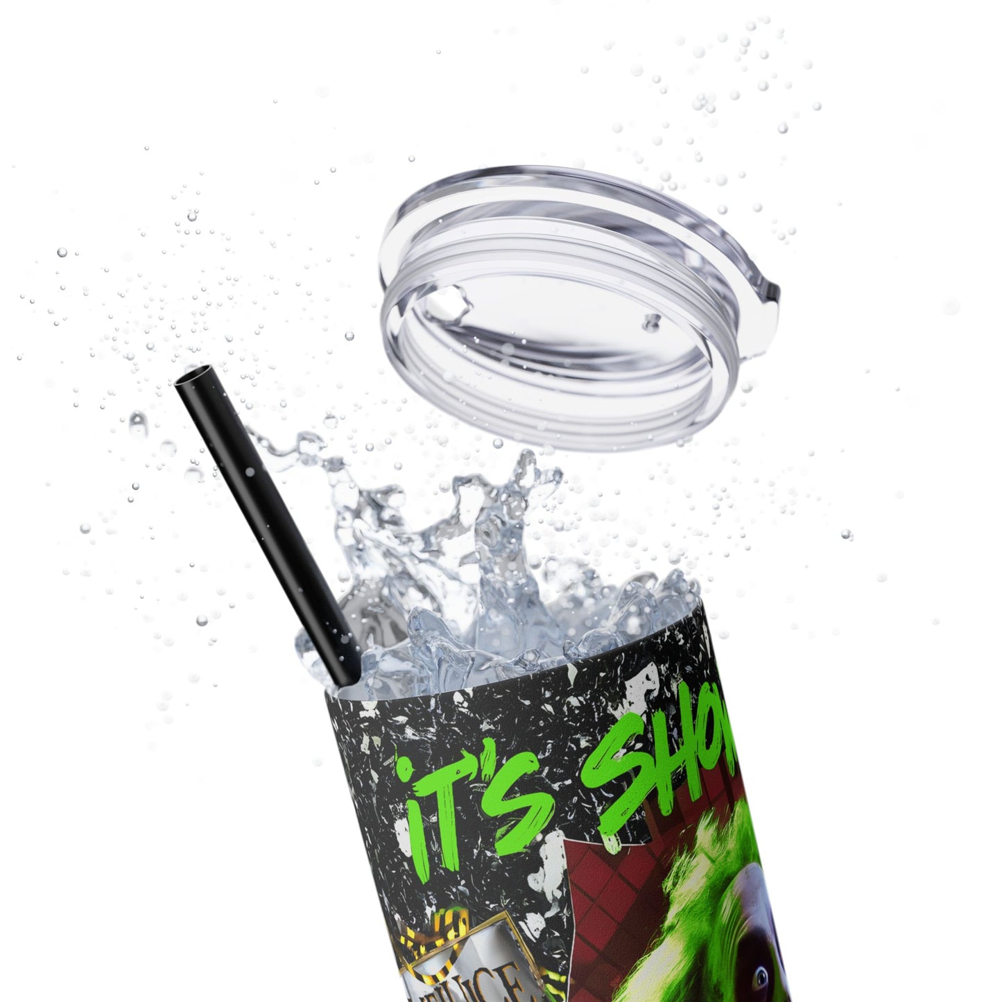 It's Showtime Skinny Tumbler with Straw, 20oz