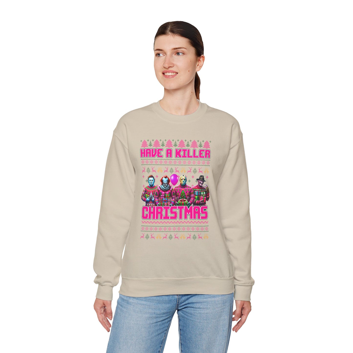 Psycho Pink Christmas Pullover