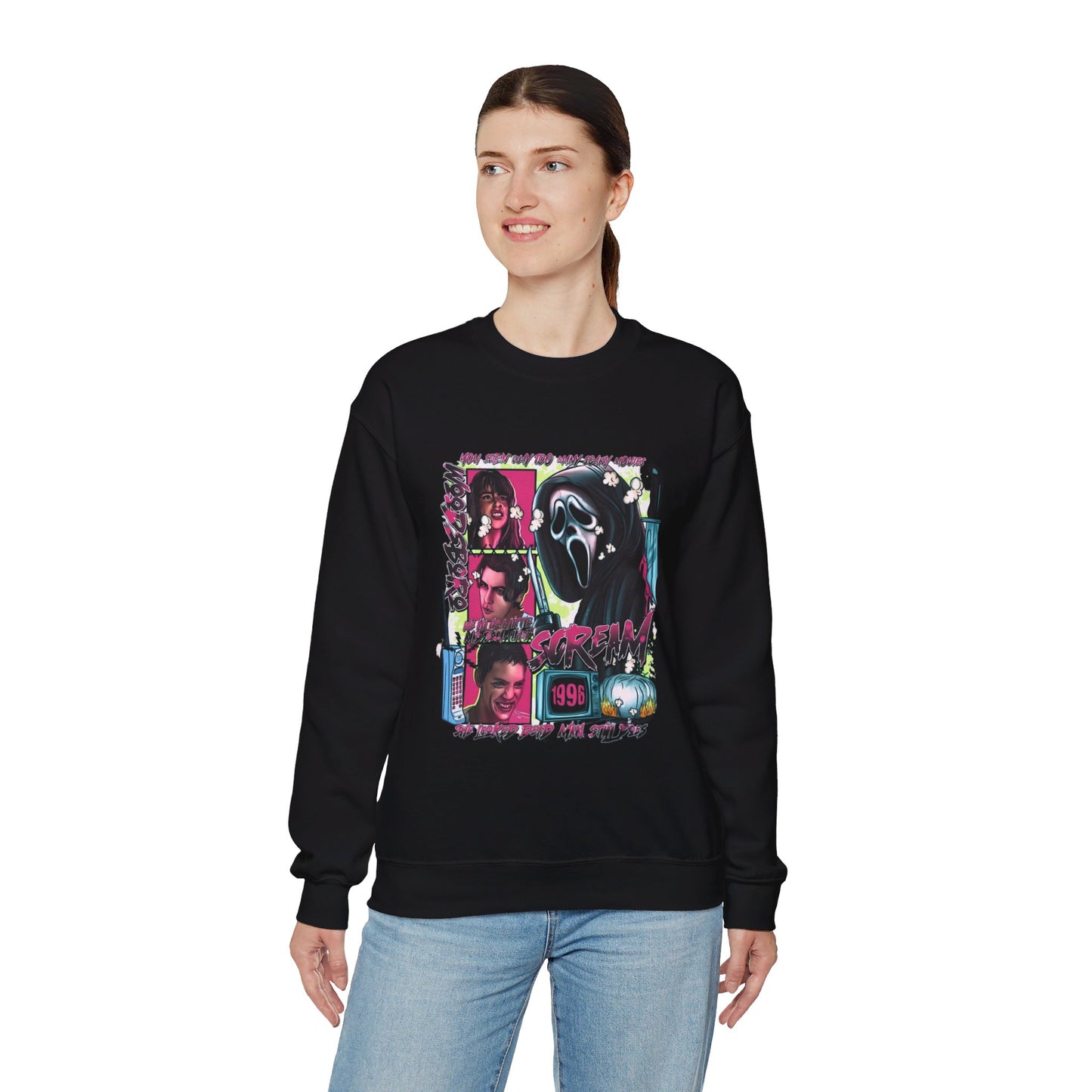 Neon Nightmare Scream Pullover