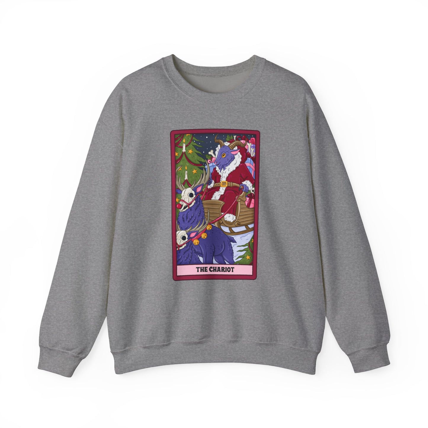 Dark Holiday Chariot: Krampus Tarot Pullover